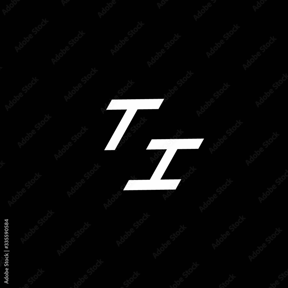 TI logo monogram with up to down style modern design template TI logo monogram with up to down style modern design template