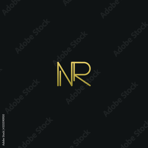 Creative modern elegant trendy unique artistic NR RN N R initial based letter icon logo