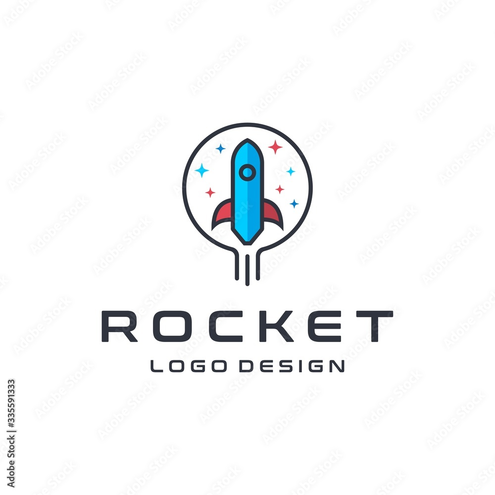 rocket logo icon vector template illustration