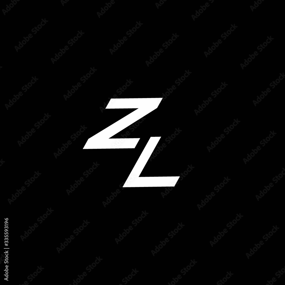 ZL logo monogram with up to down style modern design template ZL logo monogram with up to down style modern design template