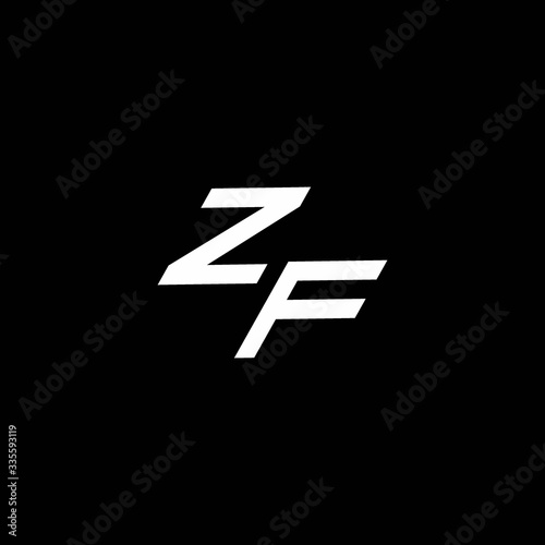 Free Download ZF logo monogram with up to down style modern design template - GFXLoad