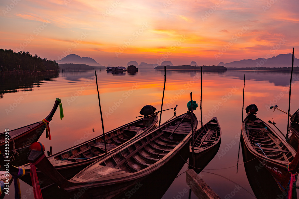 Ban Sam Chong Tai is very popular for passionate photographers who come here to capture beautiful and colorful sunrises that emerges behind the giant limestone mountains