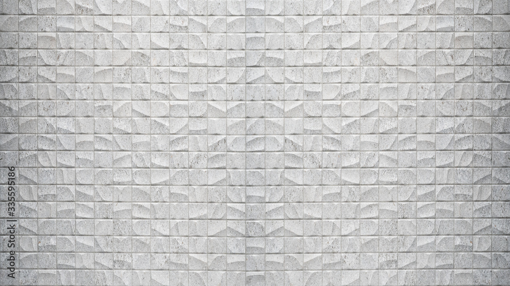 Square cubes geometric white gray stone concrete cement tiles texture background