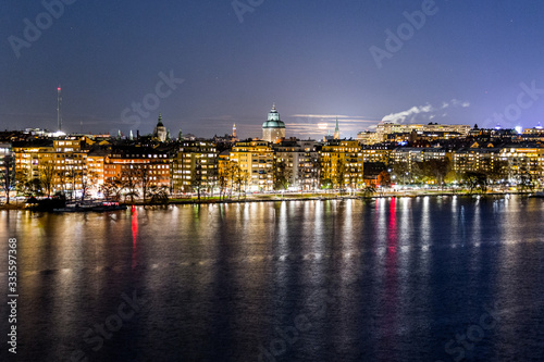 night view of Kungsholmen, Stockholm