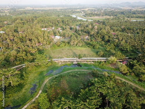 A green path at Malays village.