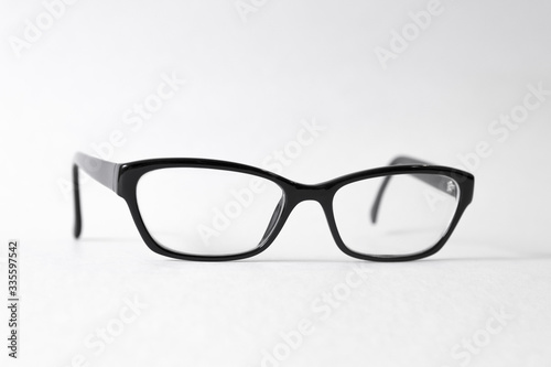 Black stylish glasses isolated on a white background