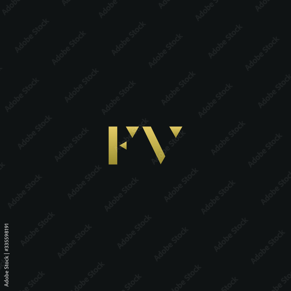 Creative modern elegant trendy unique artistic FV VF V F initial based letter icon logo Creative modern elegant trendy unique artistic FV VF V F initial based letter icon logo