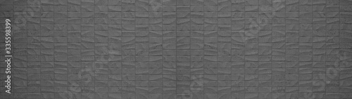 Rectangle geometric gray anthracite stone concrete cement tiles texture background panorama banner long © Corri Seizinger