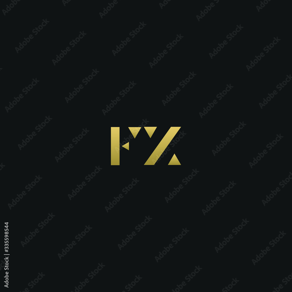 Creative modern elegant trendy unique artistic FZ ZF F Z initial based letter icon logo Creative modern elegant trendy unique artistic FZ ZF F Z initial based letter icon logo