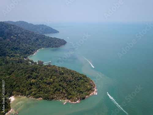 Aerial view Penang National Park,