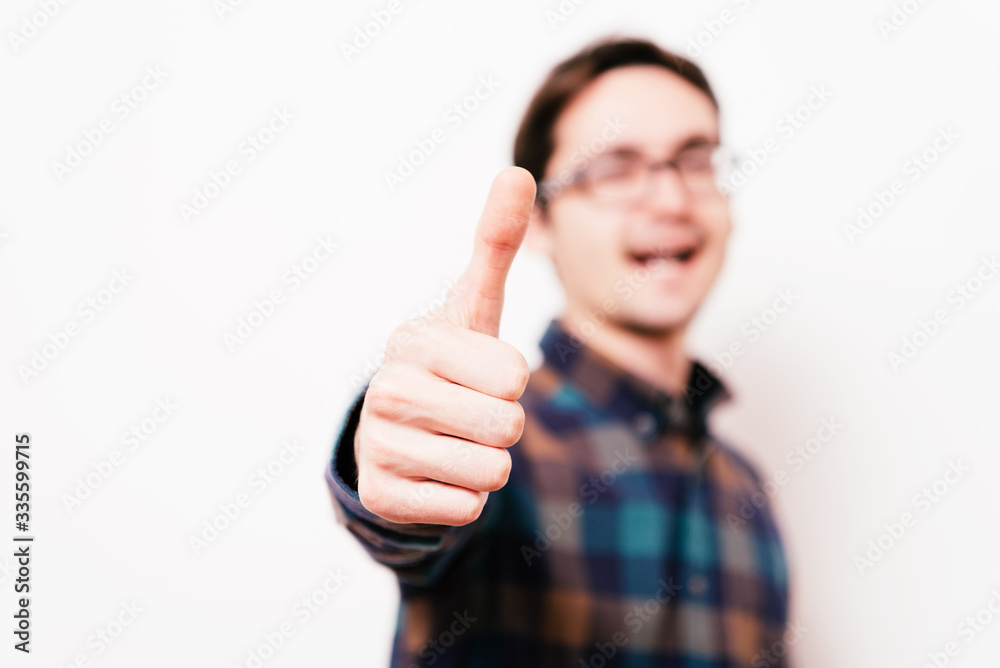 Man Showing Thumb Up Man Showing Thumb Up