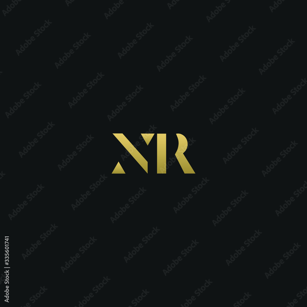Creative modern elegant trendy unique artistic NR RN N R initial based letter icon logo Creative modern elegant trendy unique artistic NR RN N R initial based letter icon logo