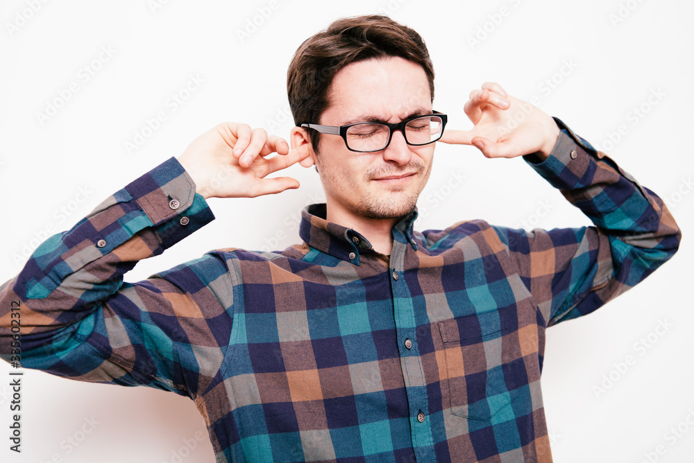 Close ears man Close ears man
