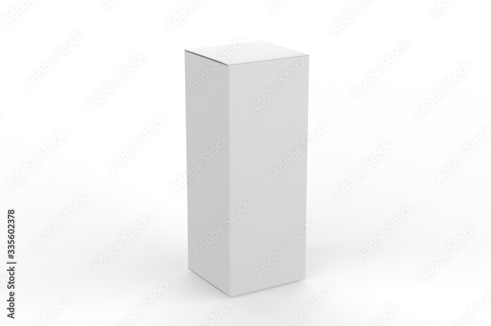 Blank paper box for branding. 3d render illustration. Blank paper box for branding. 3d render illustration.