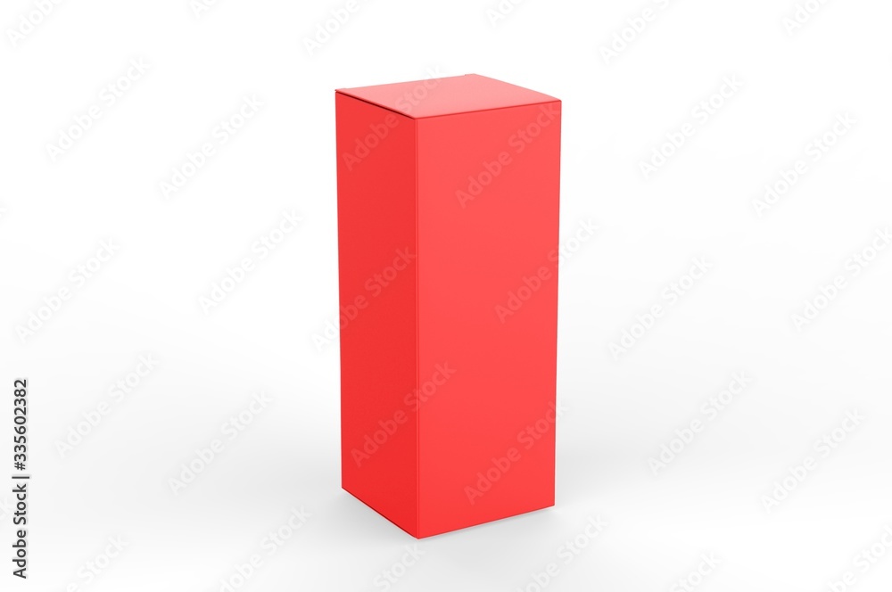 Blank paper box for branding. 3d render illustration. Blank paper box for branding. 3d render illustration.