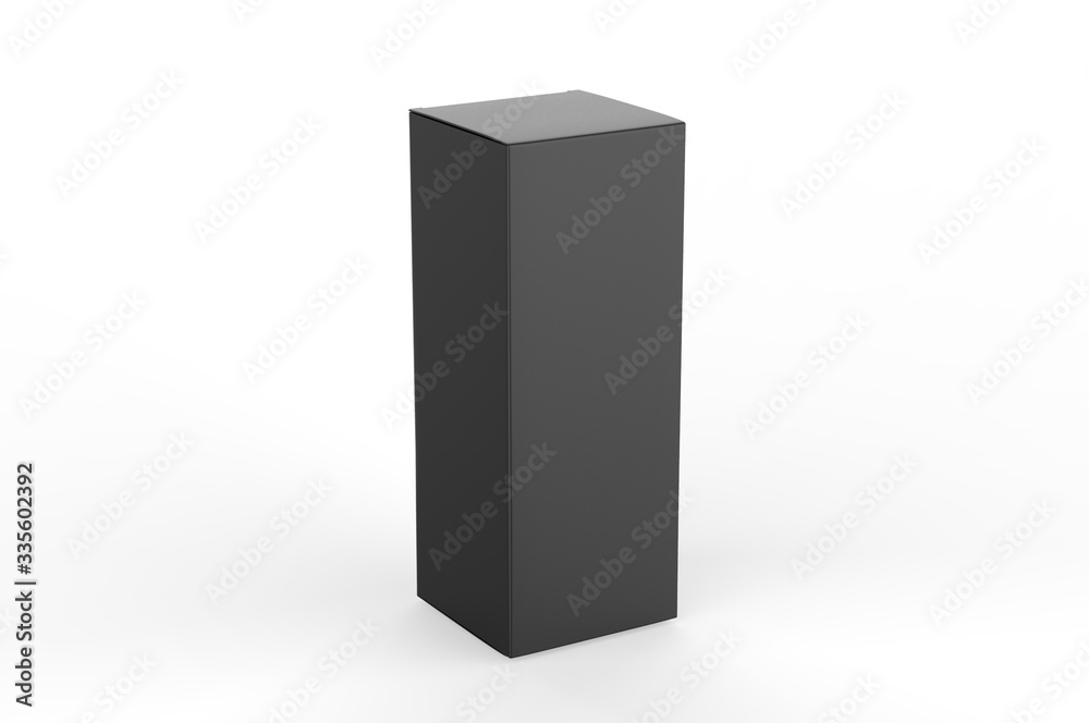 Blank paper box for branding. 3d render illustration. Blank paper box for branding. 3d render illustration.