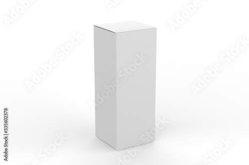 Blank paper box for branding. 3d render illustration. © godesignz