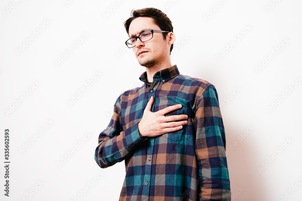 A man with a heart attack A man with a heart attack