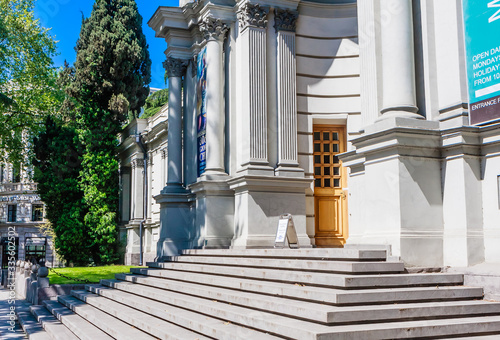Entrance to Dimitri Shevardnadze  Georgian National Gallery Built Based On Resolution From Russian Tsar In 1888. photo