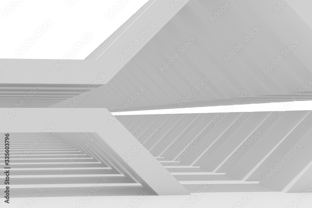 Abstract contemporary architecture template, digital 3 d