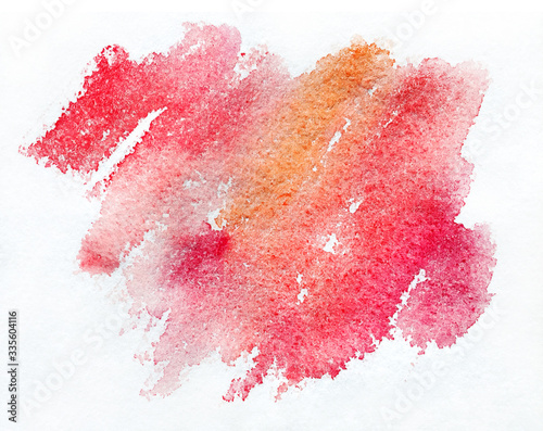 Obraz na płótnie Watercolor abstract background. Watercolor red colorful texture. w salonie