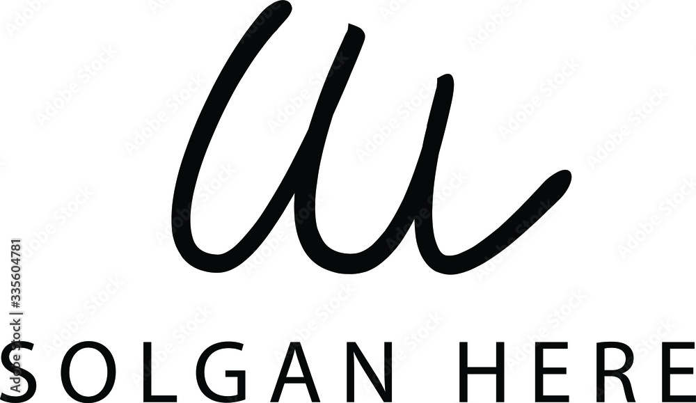 letter W logo vector signature design letter W logo vector signature design