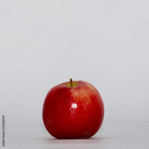 red apple on a white background