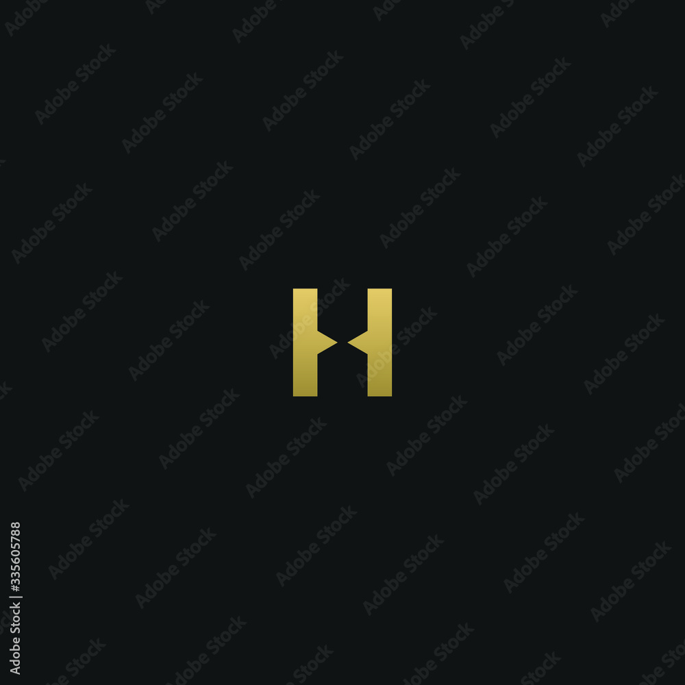 Fototapeta premium Creative modern elegant trendy unique artistic H HH initial based letter icon logo