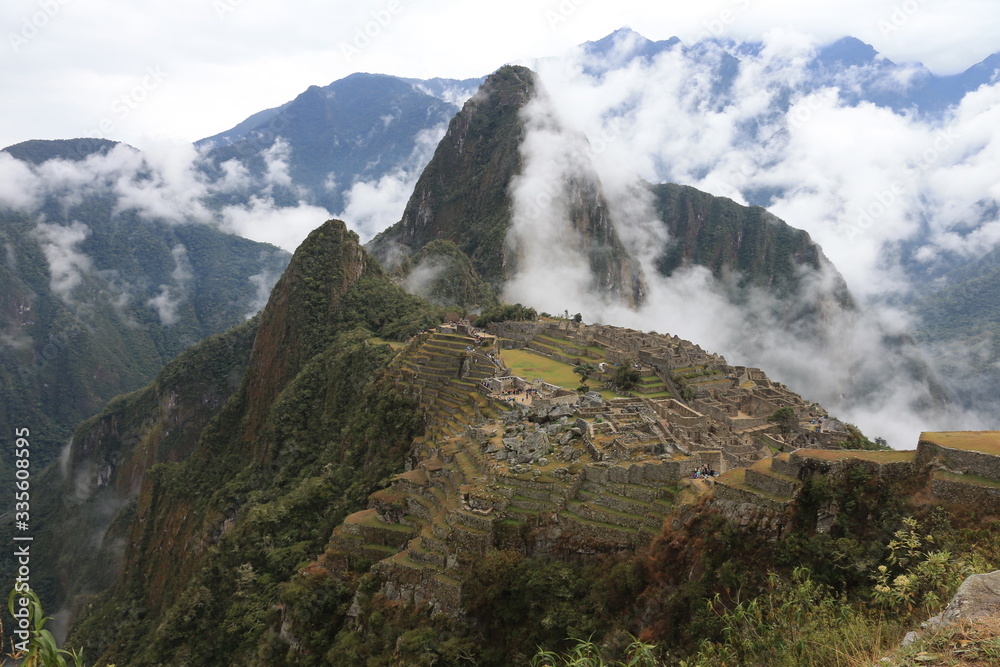 machu picchu peru in fog