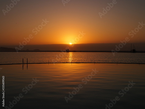 Sunset in the World's Biggest Pool, San Alfonso del Mar, Algarrobo, Chile
