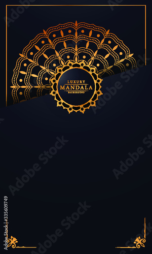  Luxury Mandala Islamic Background with Golden Arabesque Pattern, Ornamental Background . Wedding card, Cover.