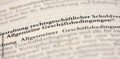 Gesetz zu Allgemeinen Geschäftsbedingungen (AGB) in § 305 BGB