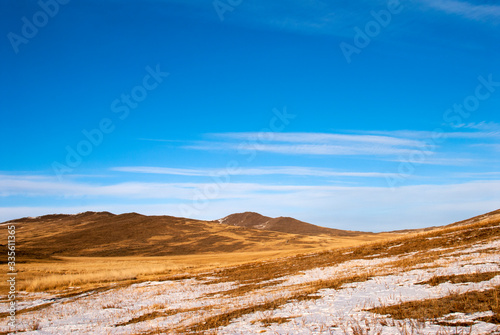 Spring landscape of the island of Olkhon