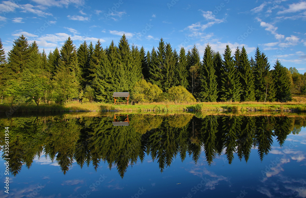 Fototapeta premium Der schwarze Teich, Erzgebirge
