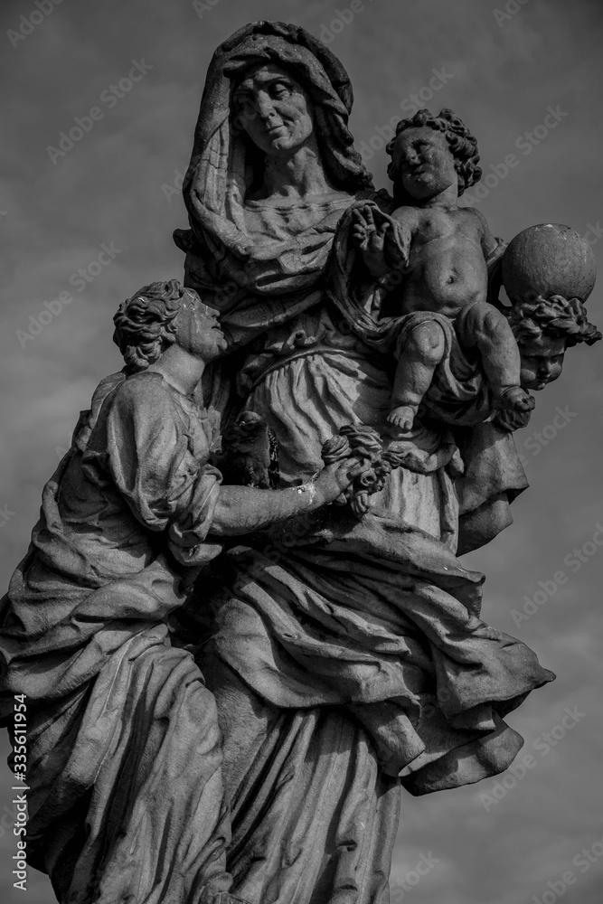 Statue of St Anne on Charler Bridge, Prague Statue of St Anne on Charler Bridge, Prague