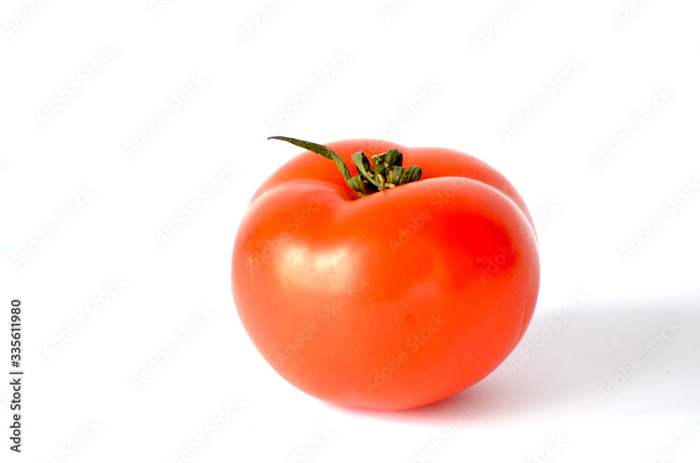 Ripe tomato isolated, photo, vegetable