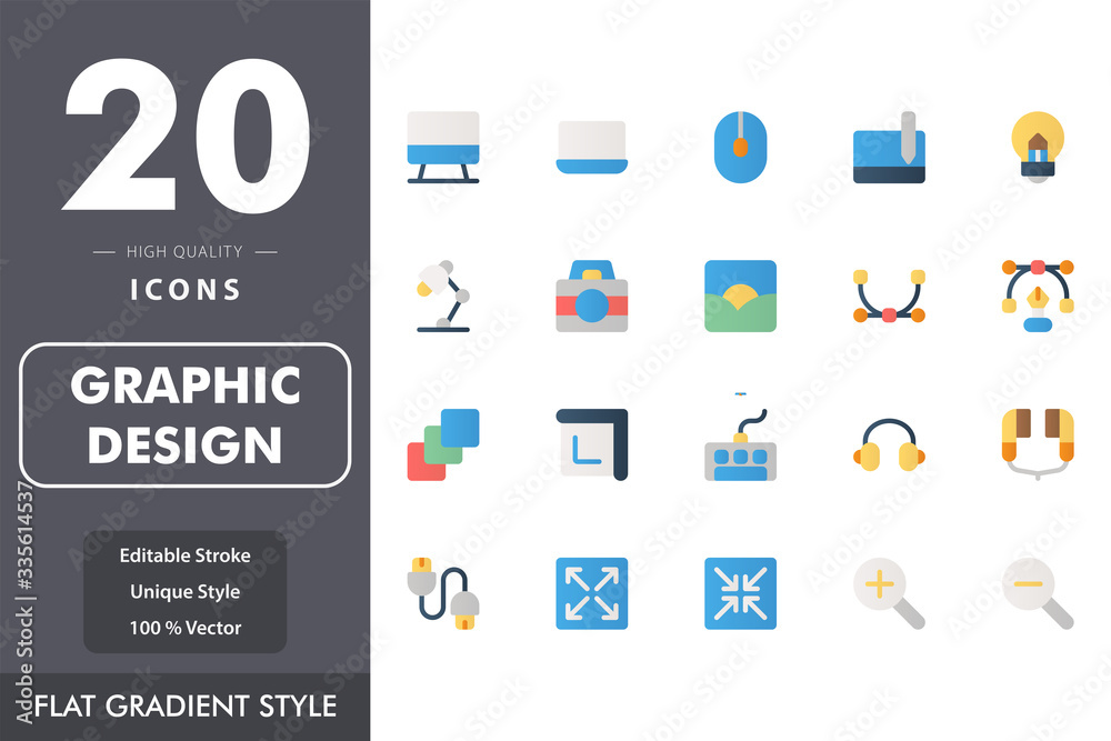 graphic design icon pack isolated on white background. for your web ...