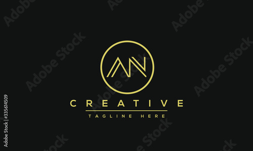 AN Letter Logo Design. Creative Modern A N Letters icon vector Illustration.