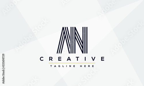 AN Letter Logo Design. Creative Modern A N Letters icon vector Illustration.