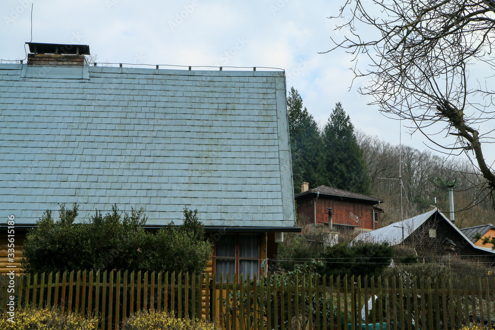 custom made wallpaper toronto digitalThe traditional Czech wooden cottages for spending of the free time during weekends. 