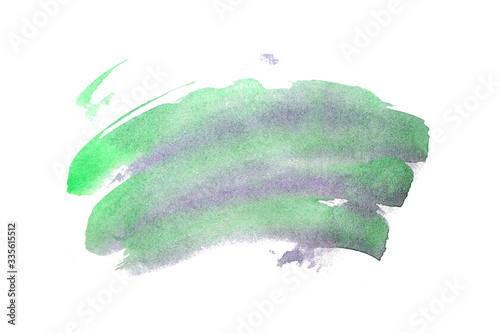 Abstract watercolor spot on white textured paper. Isolated. Hand-drawn background. Aquarelle brush stains on paper. For design, web, card, text, decoration, surfaces. Copy Space. Graffiti.