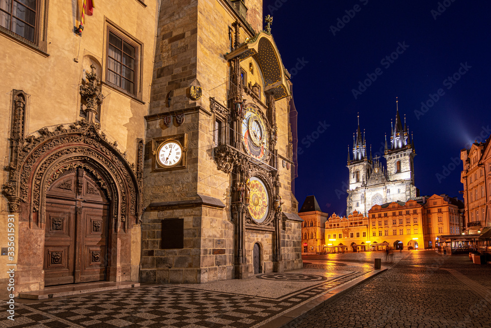 Empty Old Town Square in Prague