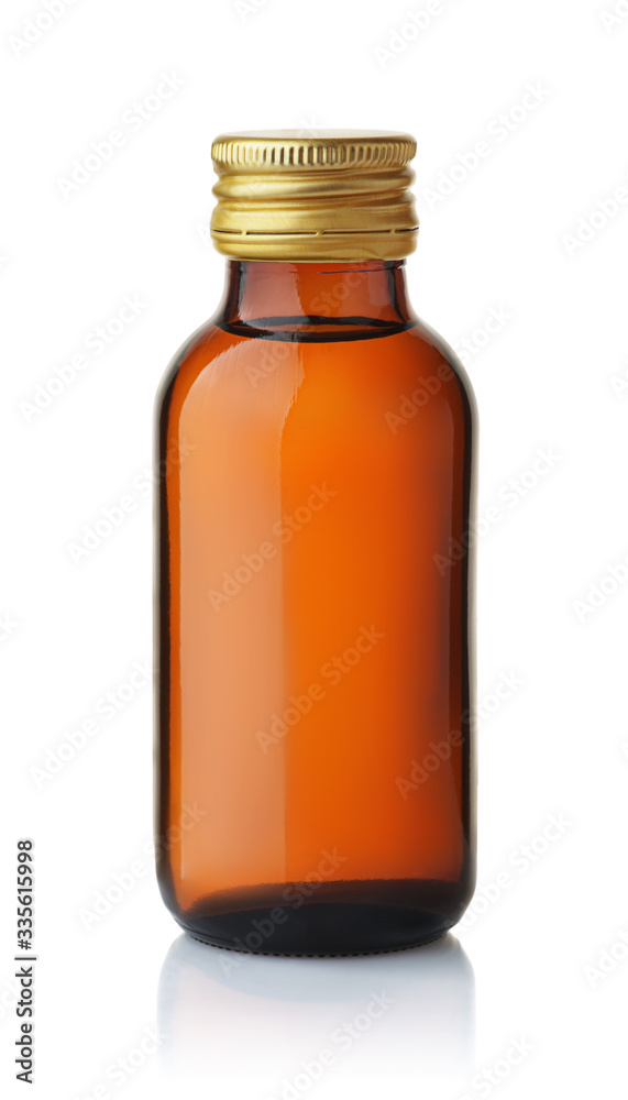 Front view of medical glass bottle Front view of medical glass bottle