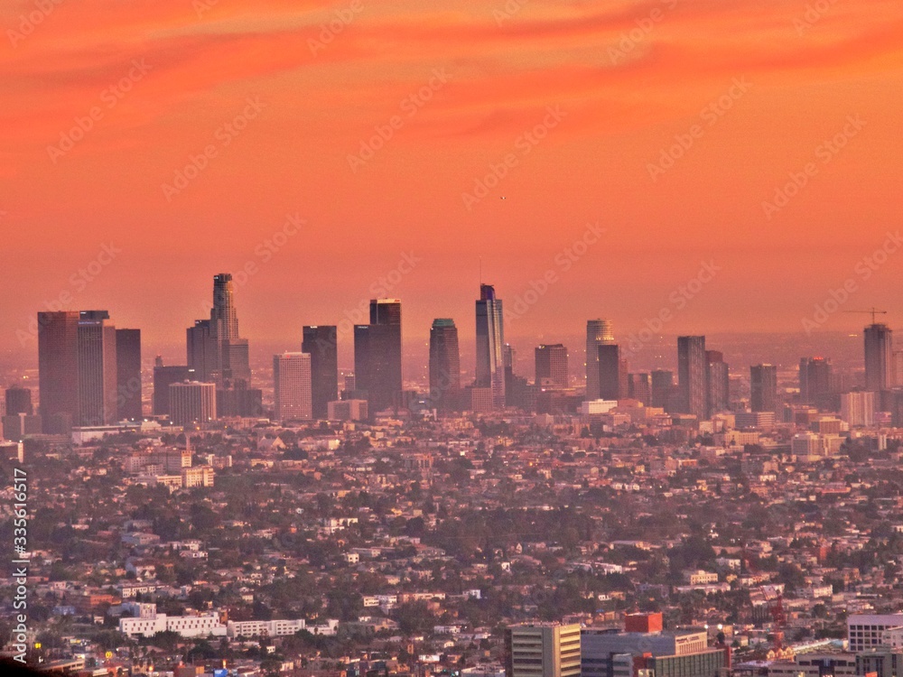 Los Angeles beim Sonnenuntergag
