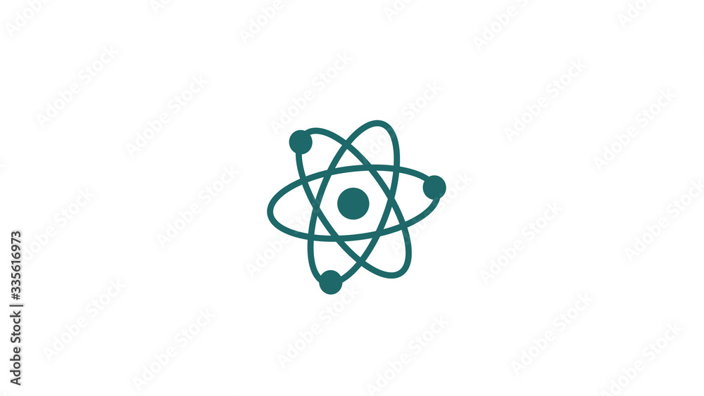 Amazing atom icon on white background,Blue dark atom icon,New atom icon
