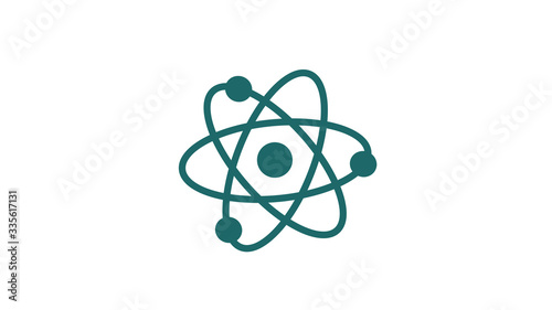 Amazing atom icon on white background Blue dark atom icon New atom icon