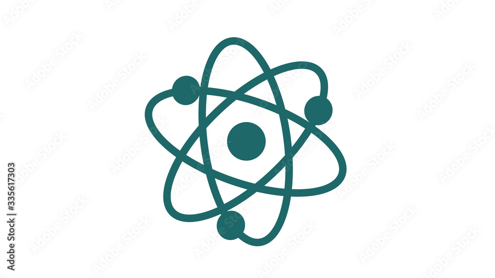 Amazing atom icon on white background,Blue dark atom icon,New atom icon