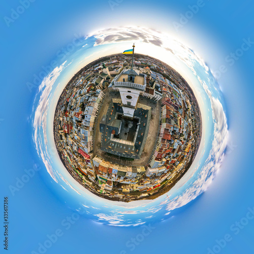 Wallpaper Mural Miniature planet of Lviv. 360 degree view Torontodigital.ca