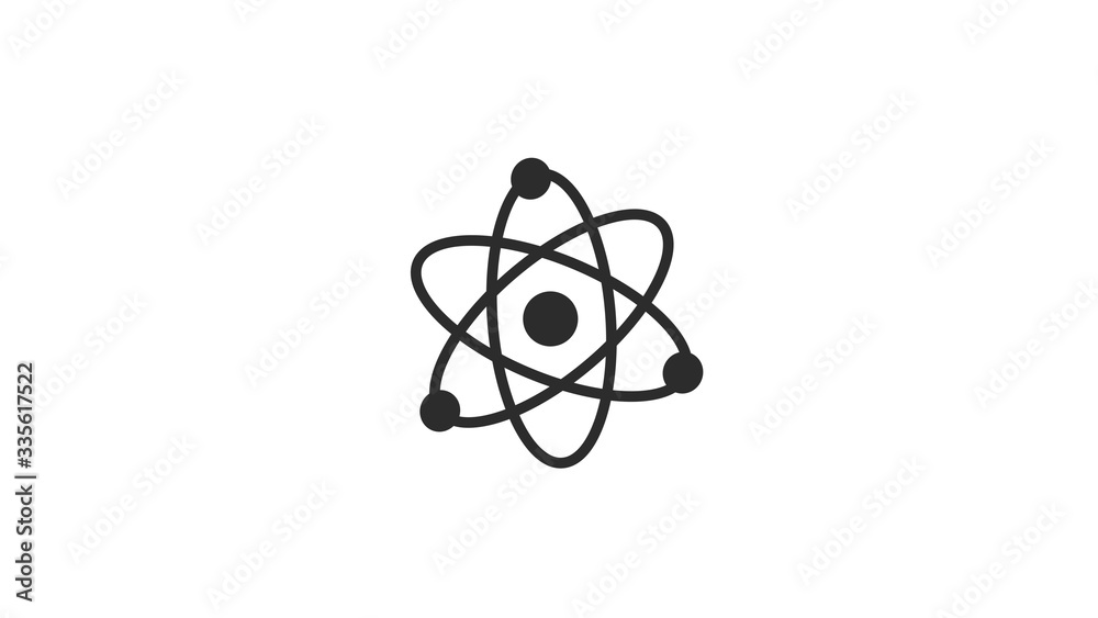 Black atom icon,Amazing atom icon on white background,science icon,technology icon Black atom icon,Amazing atom icon on white background,science icon,technology icon