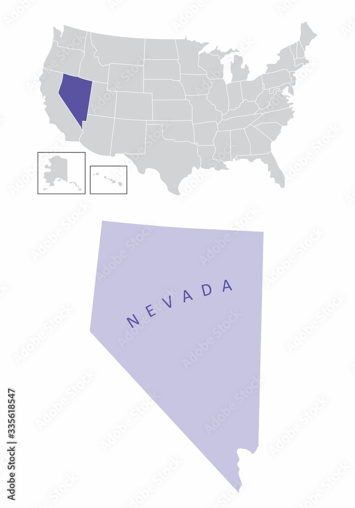 Obraz premium Nevada State map